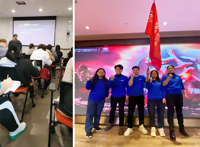 Practice Yiheng's company culture during training class and travel